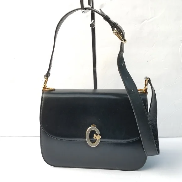 Vintage CÉLINE Paris Horse Carriage Caleche box calf shoulder crossbody bag - Picture 10 of 16